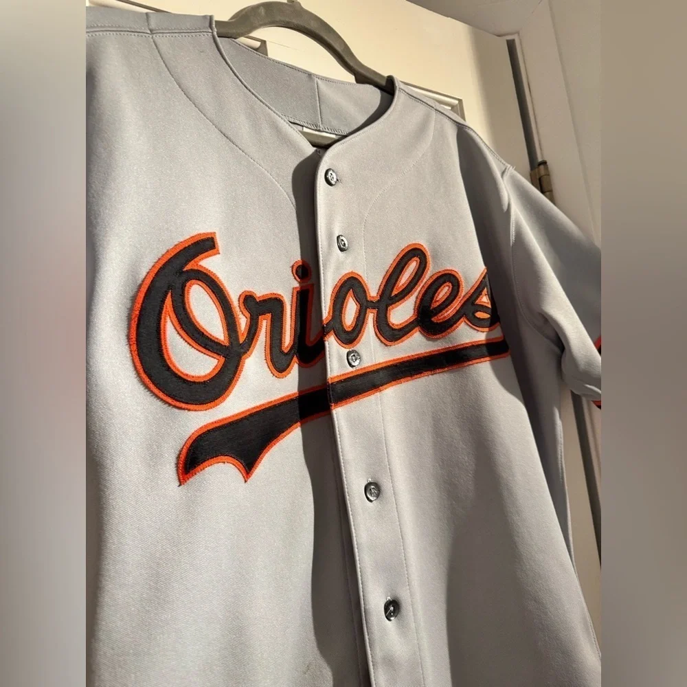 VTG Baltimore Orioles Rawlings Road Jersey 80s/90s Gray Size 44 Embroidered